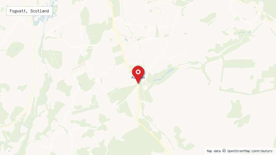 Street map of Fogwatt, Scotland with location pin