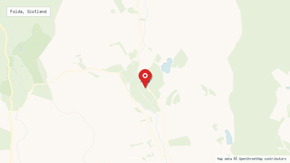 Street map of Folda, Scotland with location pin