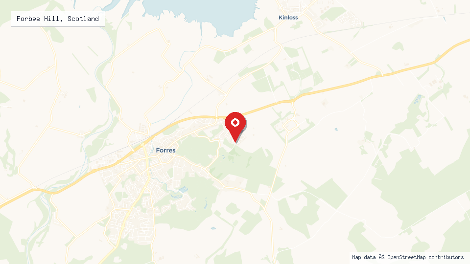 Street map of Forbes Hill, Scotland with location pin