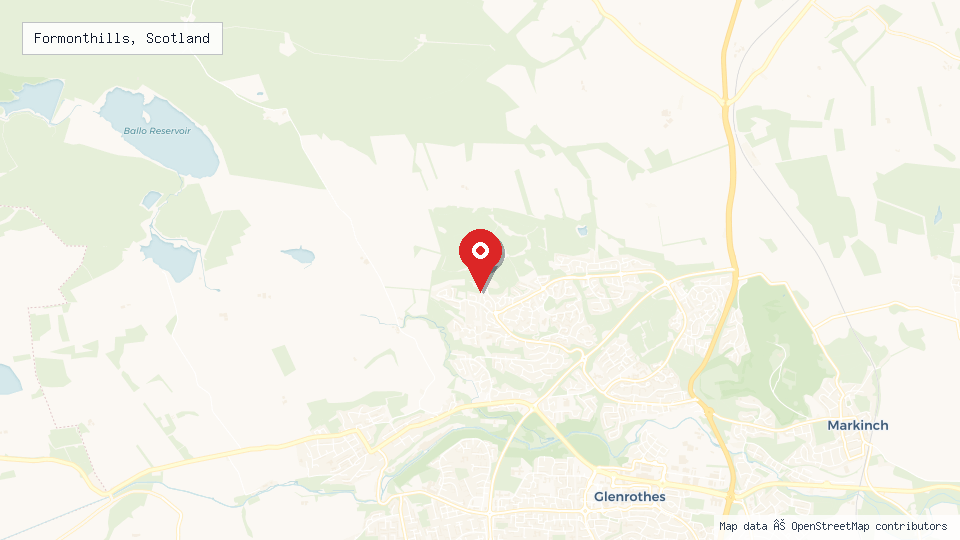Street map of Formonthills, Scotland with location pin