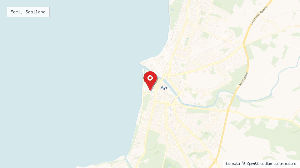 Street map of Fort, Scotland with location pin