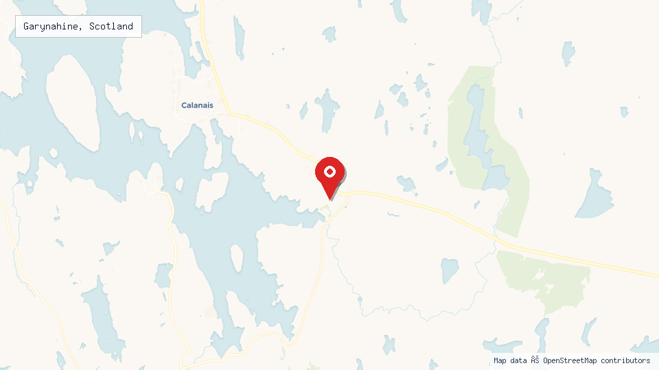 Street map of Garynahine, Scotland with location pin