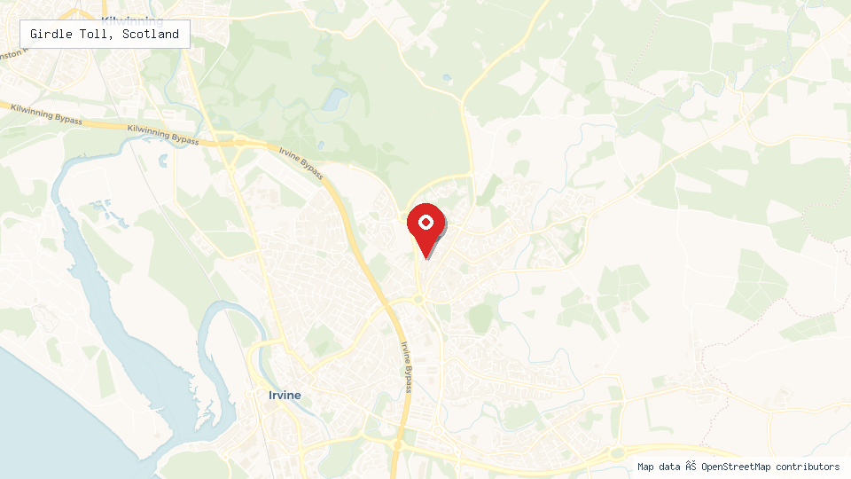 Street map of Girdle Toll, Scotland with location pin