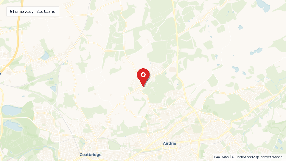 Street map of Glenmavis, Scotland with location pin
