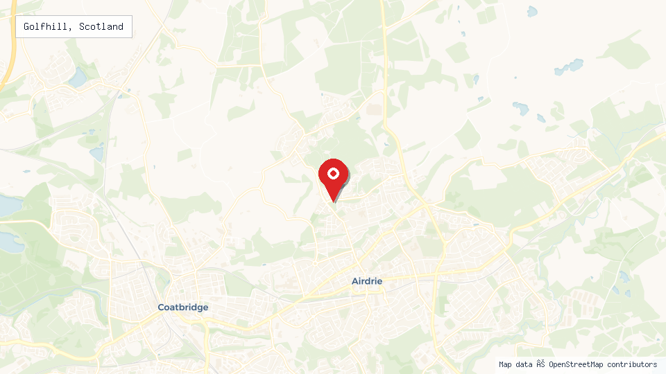 Street map of Golfhill, Scotland with location pin