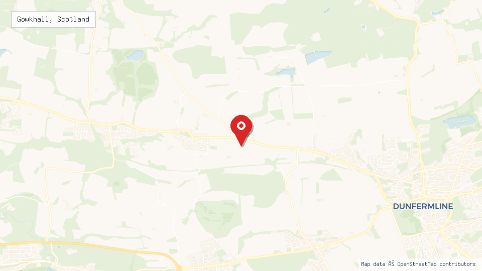 Street map of Gowkhall, Scotland with location pin