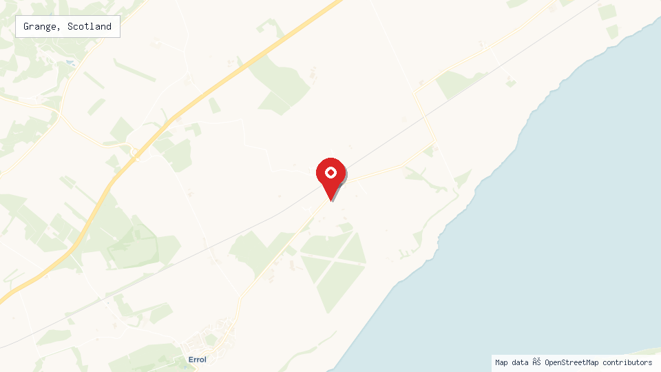 Street map of Grange, Scotland with location pin