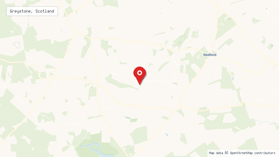 Street map of Greystone, Scotland with location pin