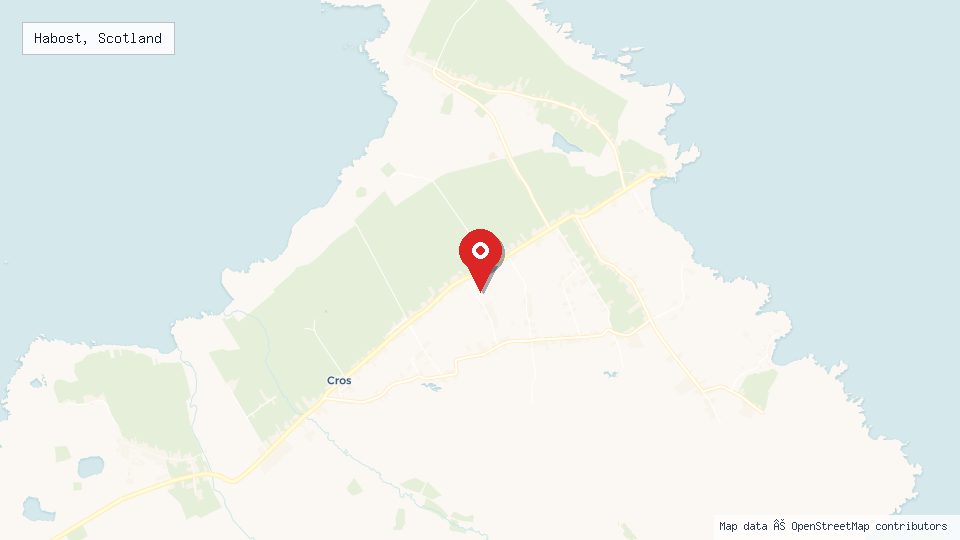 Street map of Habost, Scotland with location pin