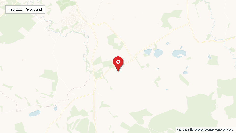 Street map of Hayhill, Scotland with location pin