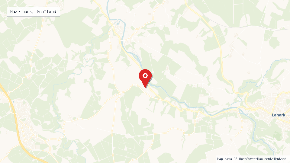 Street map of Hazelbank, Scotland with location pin