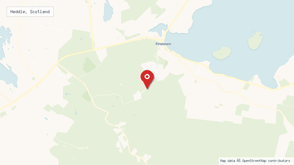 Street map of Heddle, Scotland with location pin