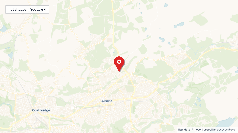 Street map of Holehills, Scotland with location pin