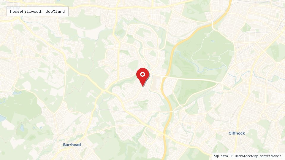 Street map of Househillwood, Scotland with location pin