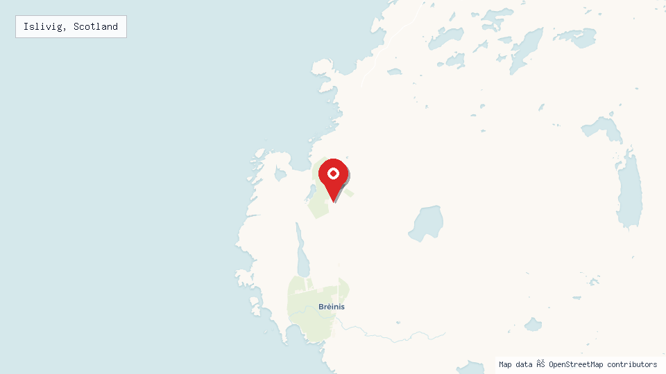 Street map of Islivig, Scotland with location pin