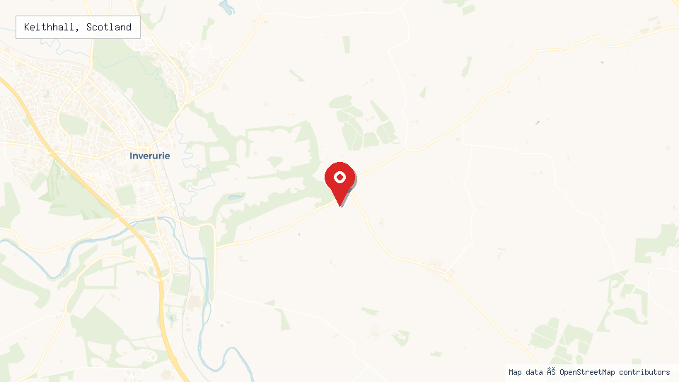 Street map of Keithhall, Scotland with location pin