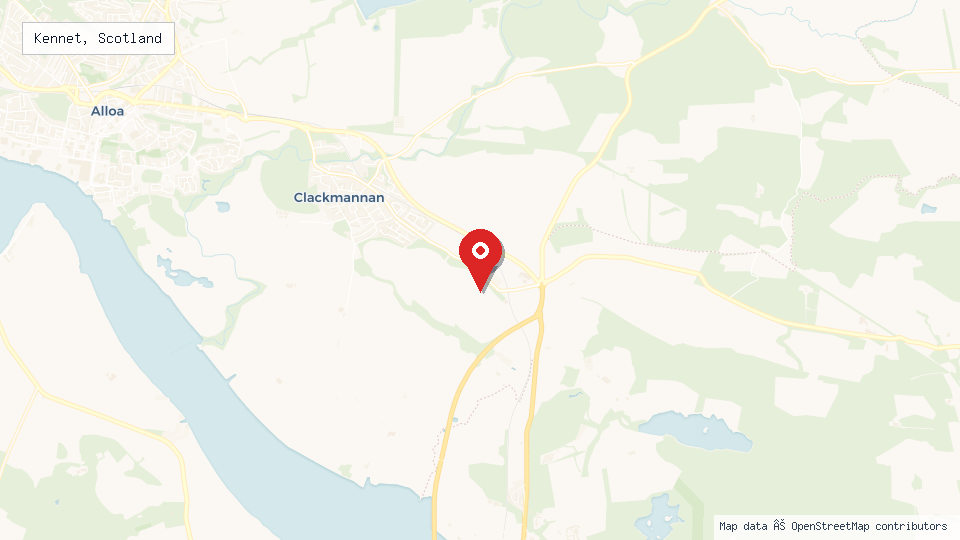 Street map of Kennet, Scotland with location pin