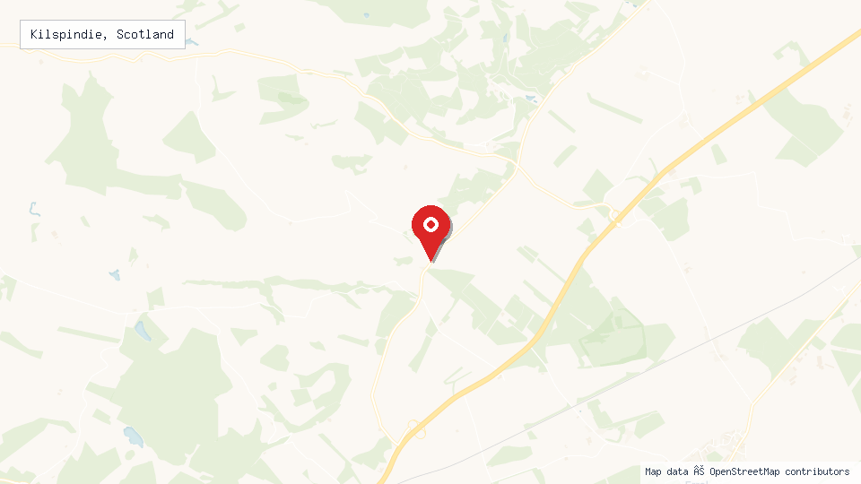Street map of Kilspindie, Scotland with location pin