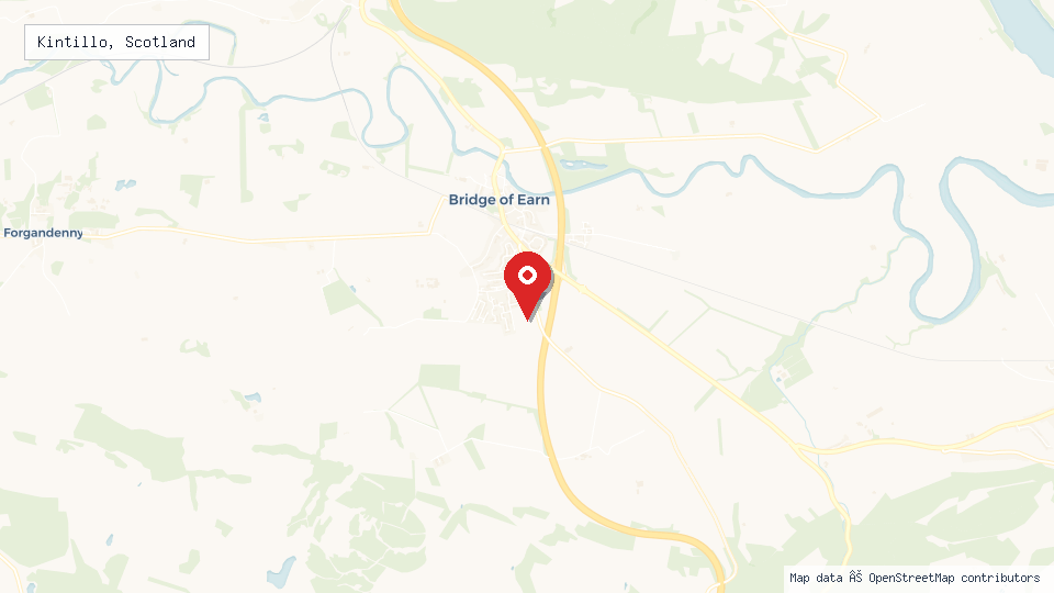 Street map of Kintillo, Scotland with location pin