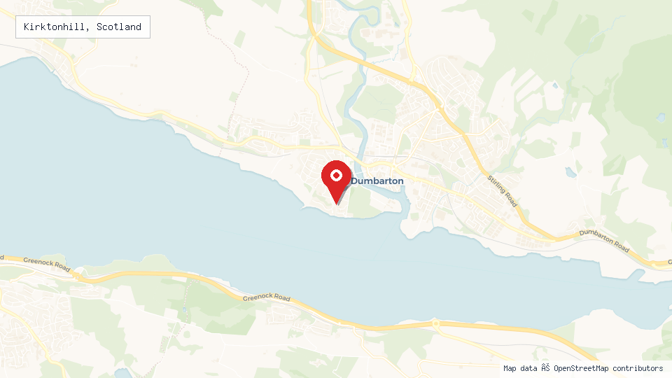 Street map of Kirktonhill, Scotland with location pin