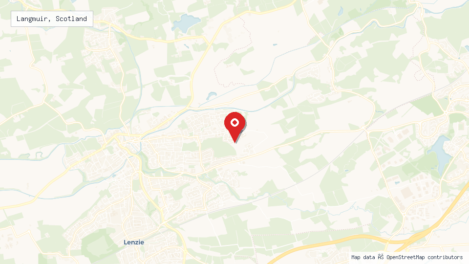 Street map of Langmuir, Scotland with location pin