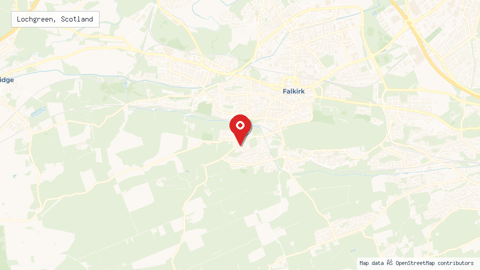 Street map of Lochgreen, Scotland with location pin