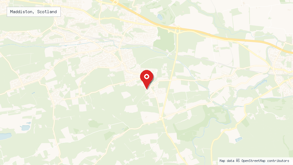 Street map of Maddiston, Scotland with location pin
