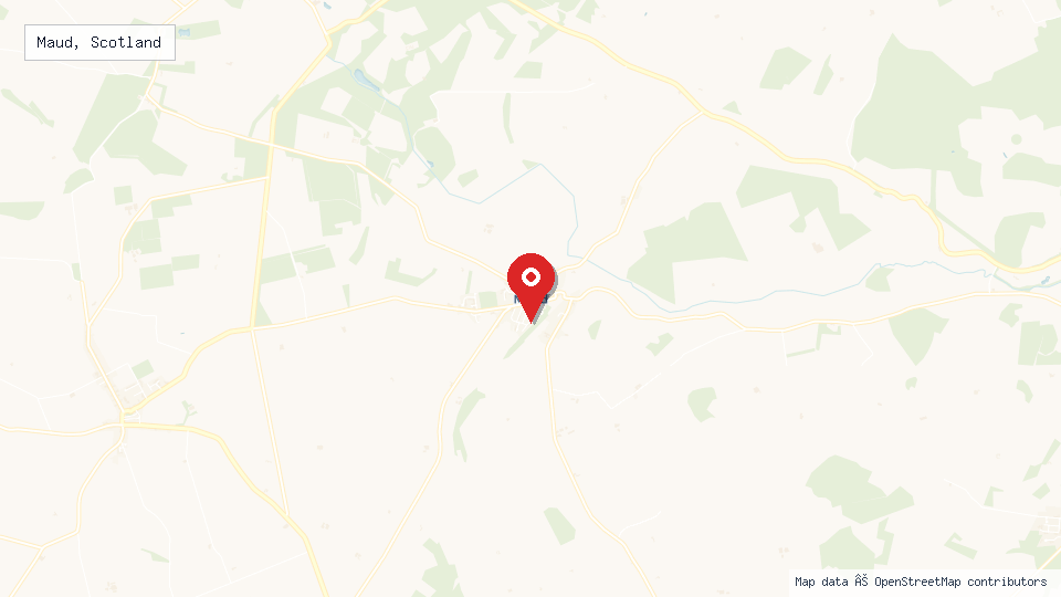 Street map of Maud, Scotland with location pin