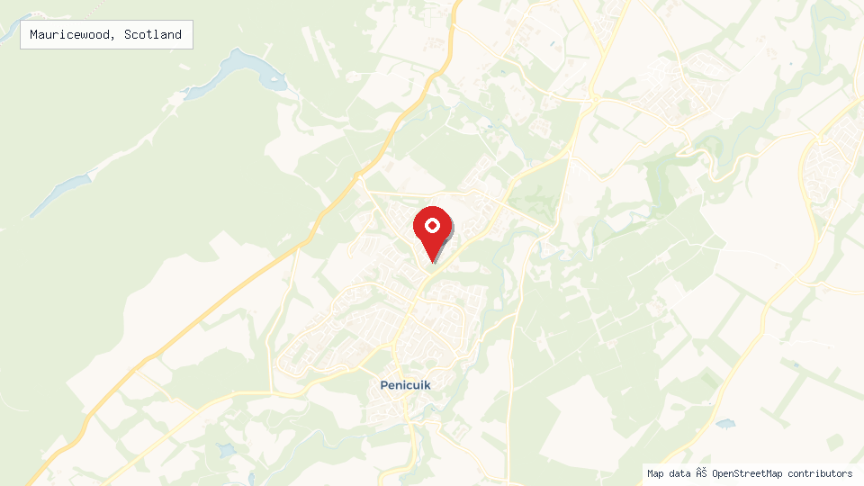 Street map of Mauricewood, Scotland with location pin