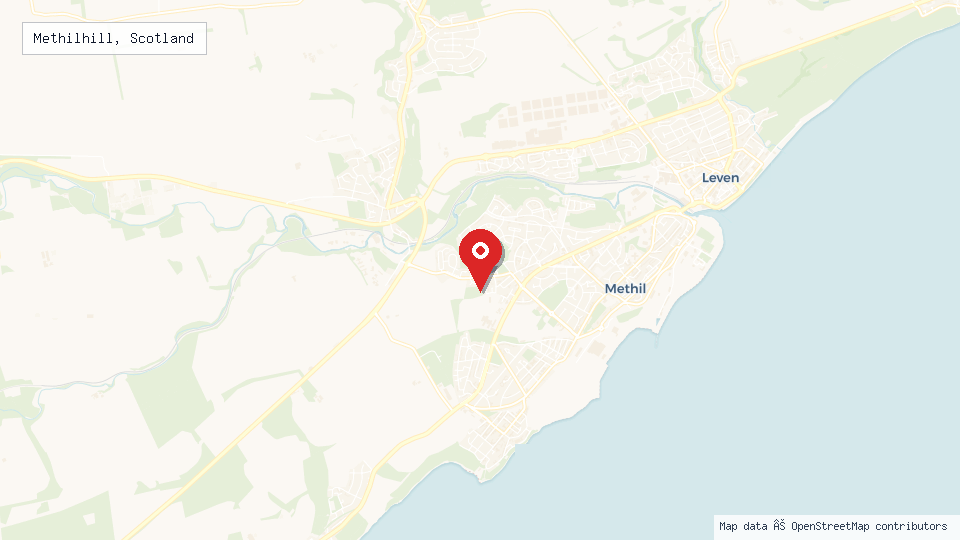 Street map of Methilhill, Scotland with location pin