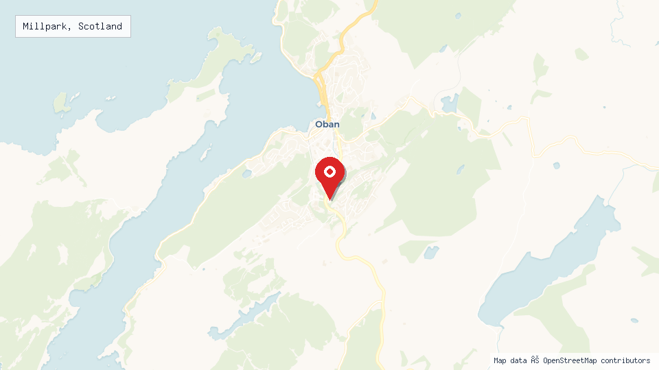 Street map of Millpark, Scotland with location pin