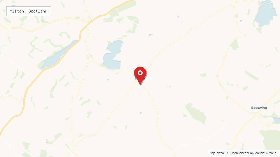 Street map of Milton, Scotland with location pin