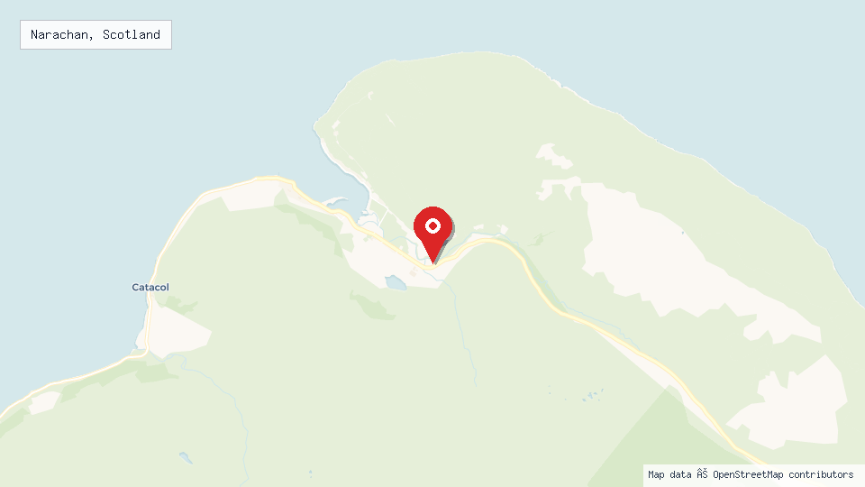 Street map of Narachan, Scotland with location pin