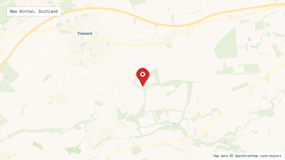 Street map of New Winton, Scotland with location pin