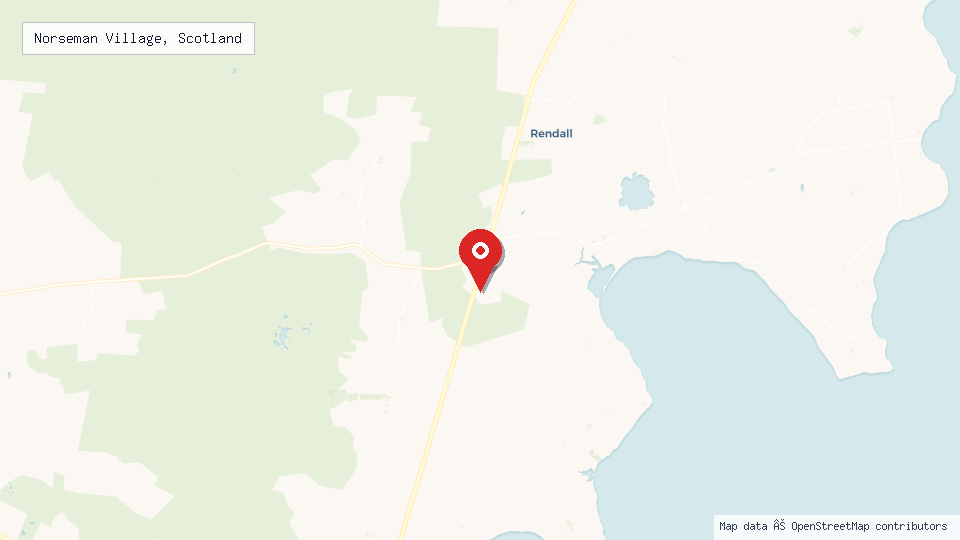 Street map of Norseman Village, Scotland with location pin