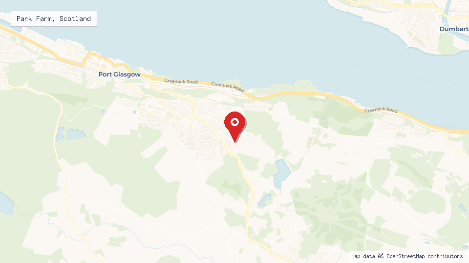 Street map of Park Farm, Scotland with location pin
