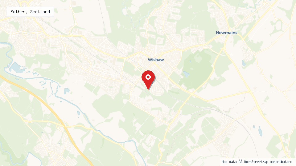 Street map of Pather, Scotland with location pin