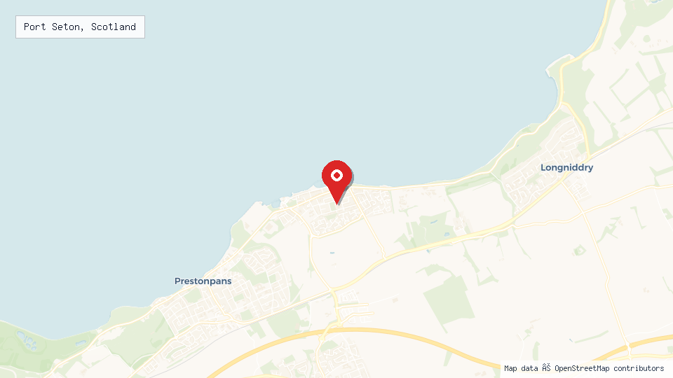 Street map of Port Seton, Scotland with location pin