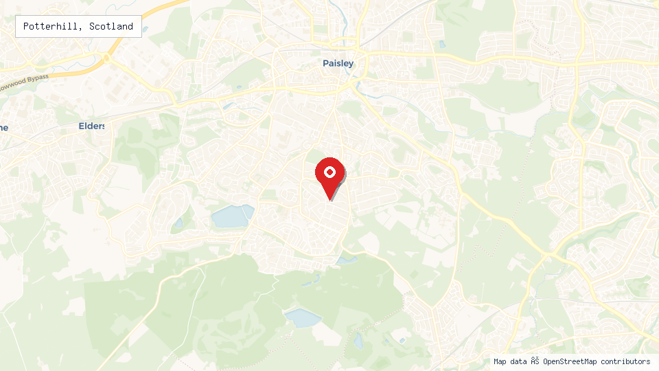 Street map of Potterhill, Scotland with location pin