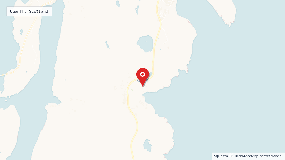 Street map of Quarff, Scotland with location pin