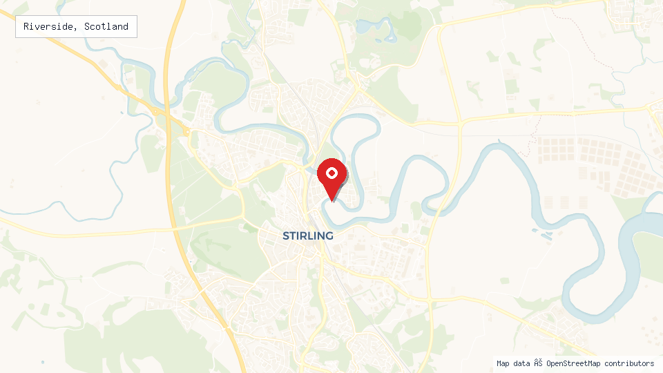 Street map of Riverside, Scotland with location pin