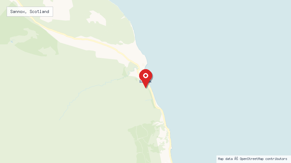 Street map of Sannox, Scotland with location pin