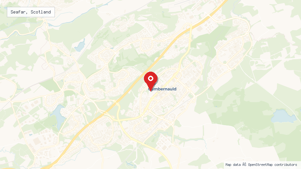 Street map of Seafar, Scotland with location pin