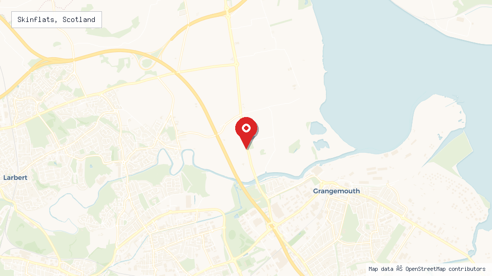 Street map of Skinflats, Scotland with location pin