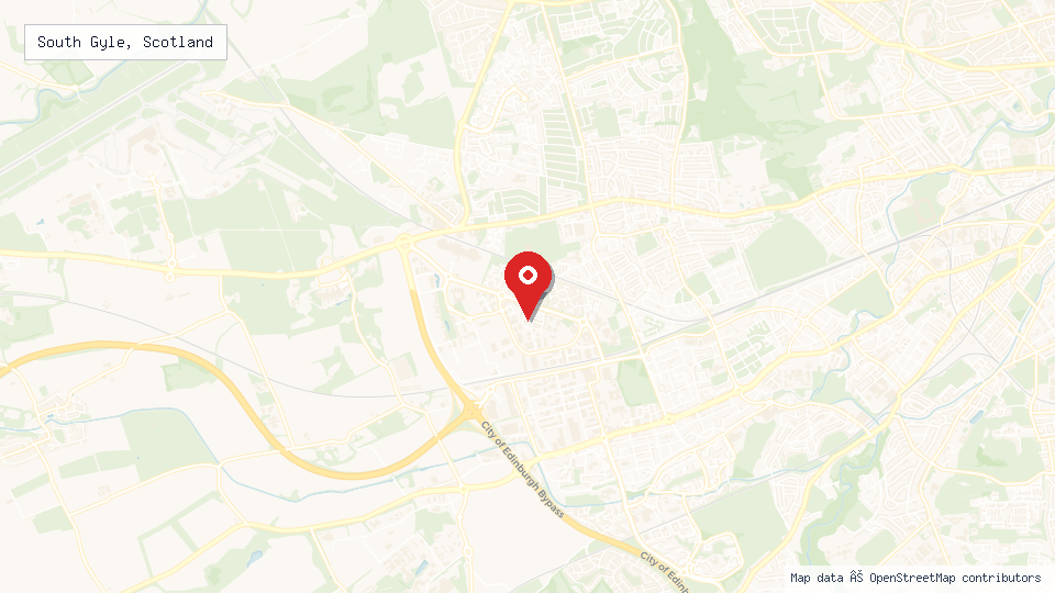 Street map of South Gyle, Scotland with location pin