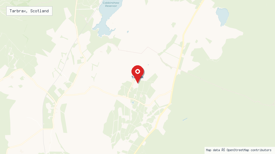 Street map of Tarbrax, Scotland with location pin