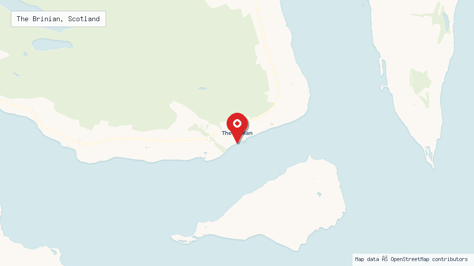 Street map of The Brinian, Scotland with location pin