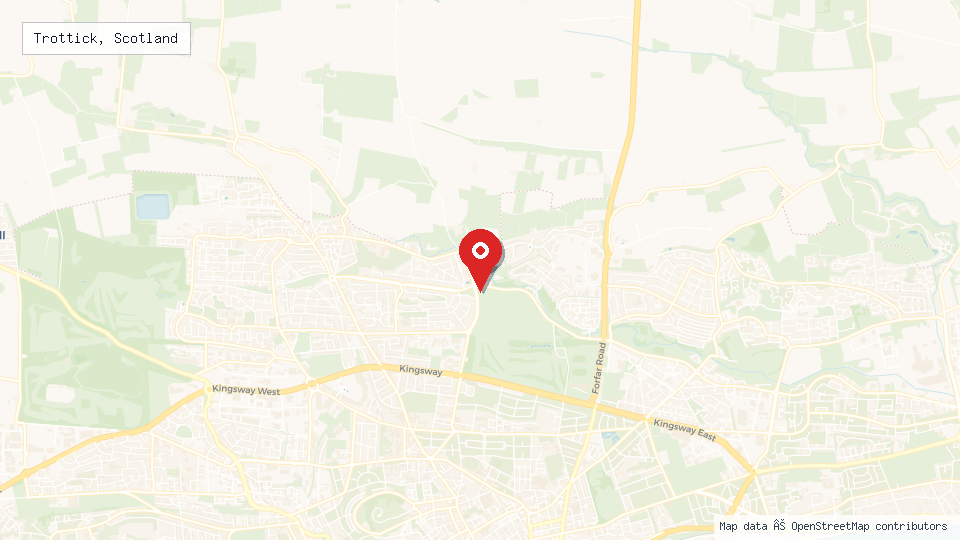 Street map of Trottick, Scotland with location pin