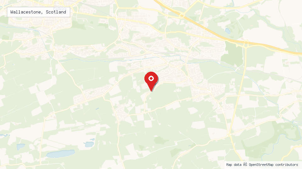 Street map of Wallacestone, Scotland with location pin