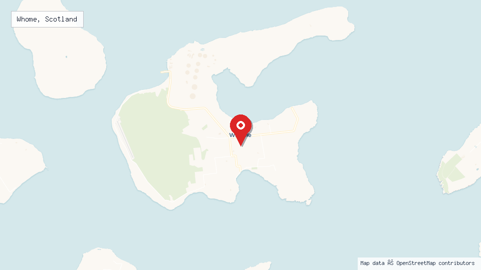 Street map of Whome, Scotland with location pin